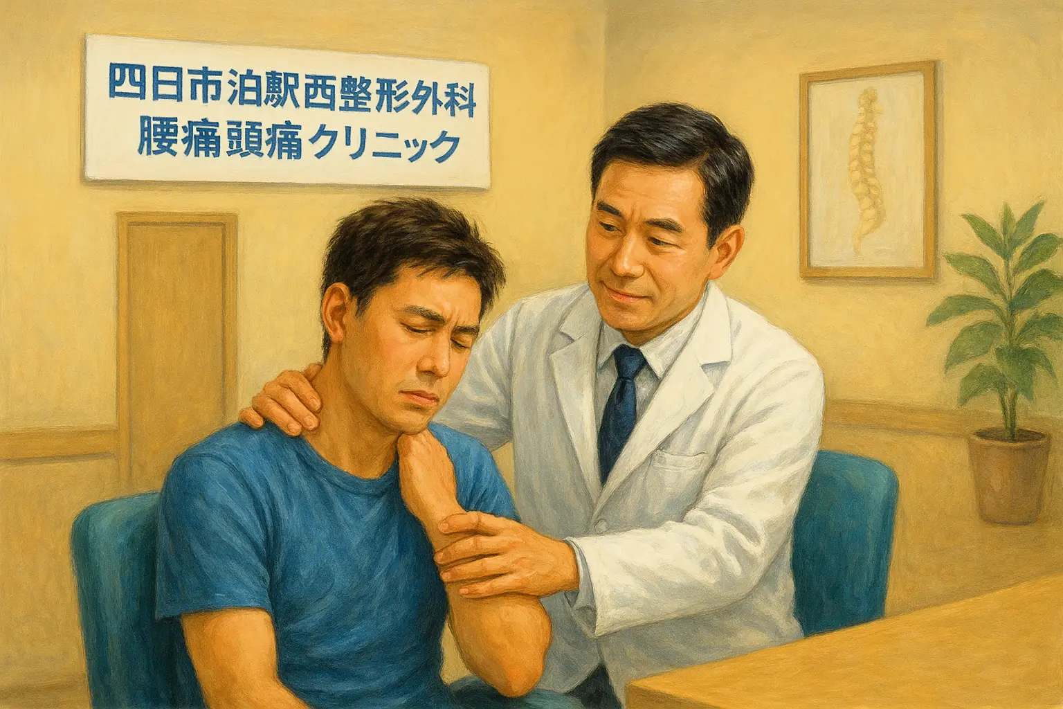 治療中イラスト